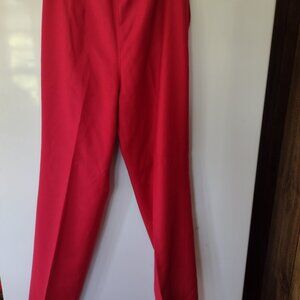Chadwick"s of Boston Red Crimson Full Lined Wool Straight Leg Dress Pants 8